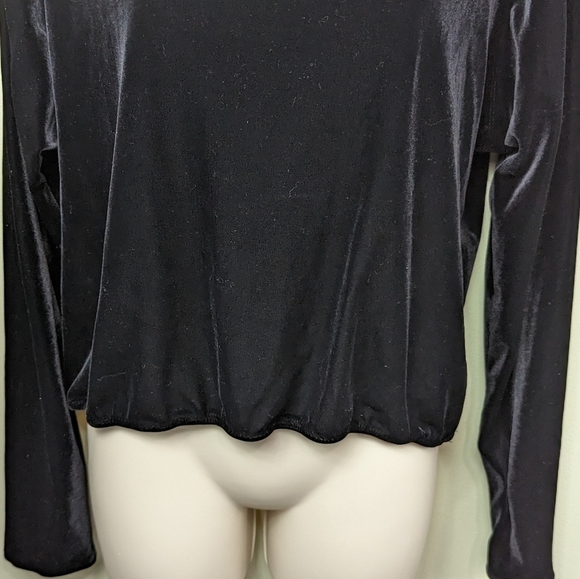 Anne Klein NWT Velour Wide Neck Top Sz L - Picture 6 of 12